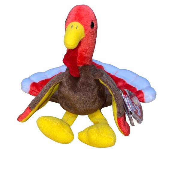 Ty Beanie Babies Gobbles The Turkey 1996 Retired Plush Toy - Multicolor Collecti - Picture 1 of 11